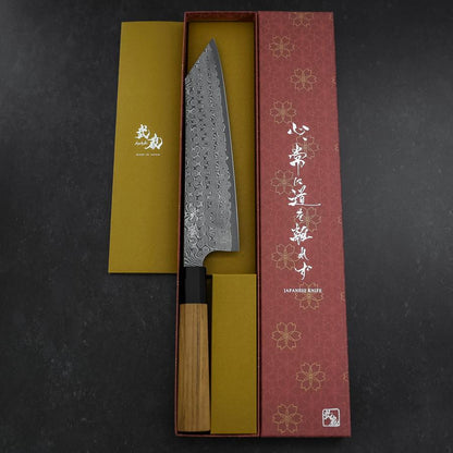 Kiritsuke SG-2 Damascus Buffalo Teak Handle 225mm