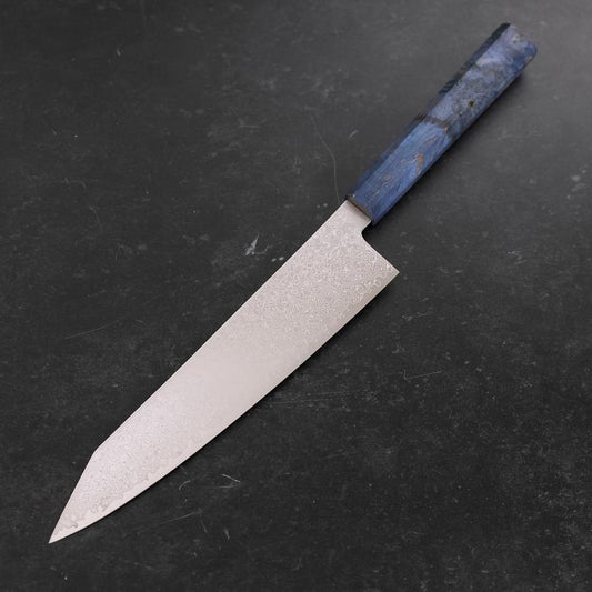 Kiritsuke SG-2 Wave Nickel Damascus Blue Maple Handle 210mm