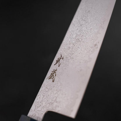 Kiritsuke SG-2 Wave Nickel Damascus Blue Maple Handle 210mm