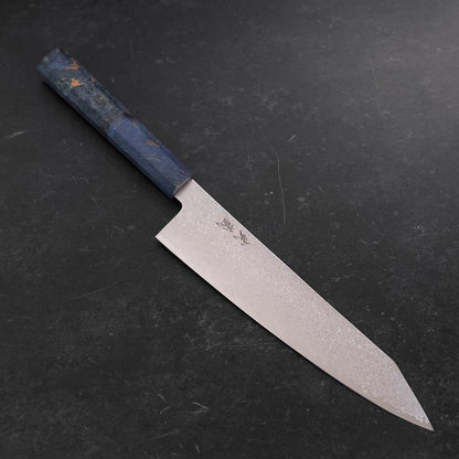 Kiritsuke SG-2 Wave Nickel Damascus Blue Maple Handle 210mm
