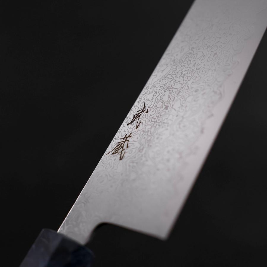 Kiritsuke SG-2 Wave Nickel Damascus Blue Maple Handle 240mm