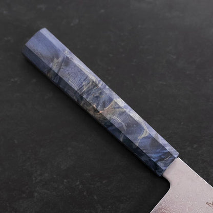 Kiritsuke SG-2 Wave Nickel Damascus Blue Maple Handle 240mm