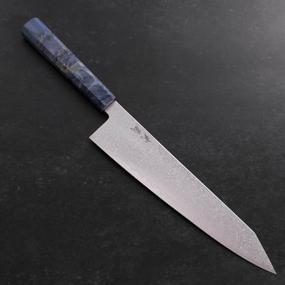 Kiritsuke SG-2 Wave Nickel Damascus Blue Maple Handle 240mm