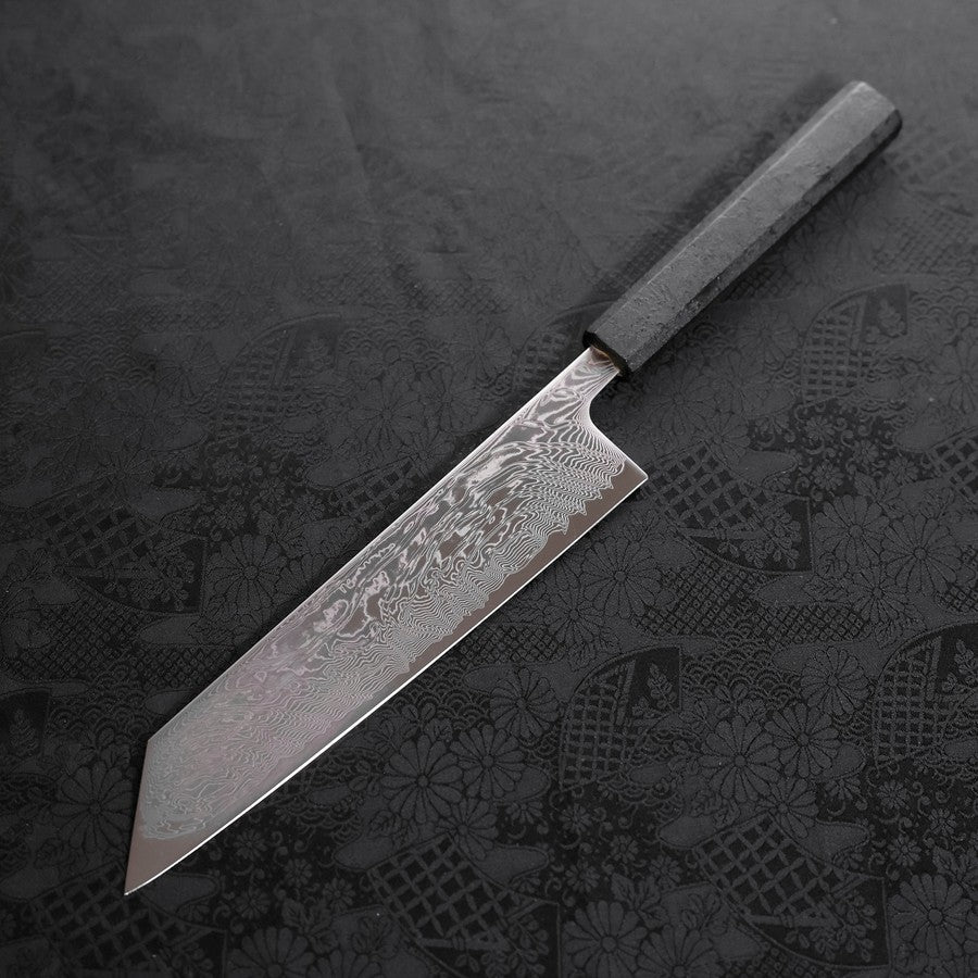 Kiritsuke SLD Wave Nickel Damascus Black Ishime Urushi Handle 210mm