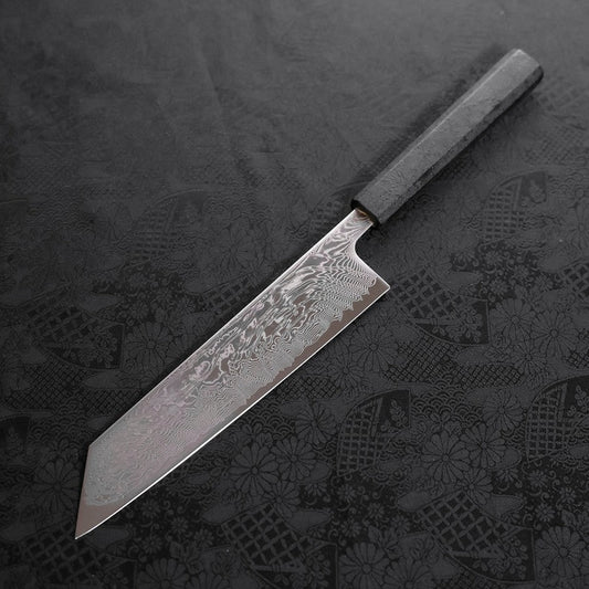 Kiritsuke SLD Wave Nickel Damascus Black Ishime Urushi Handle 210mm