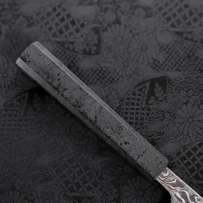 Kiritsuke SLD Wave Nickel Damascus Black Ishime Urushi Handle 210mm