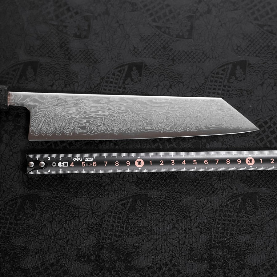 Kiritsuke SLD Wave Nickel Damascus Black Ishime Urushi Handle 210mm