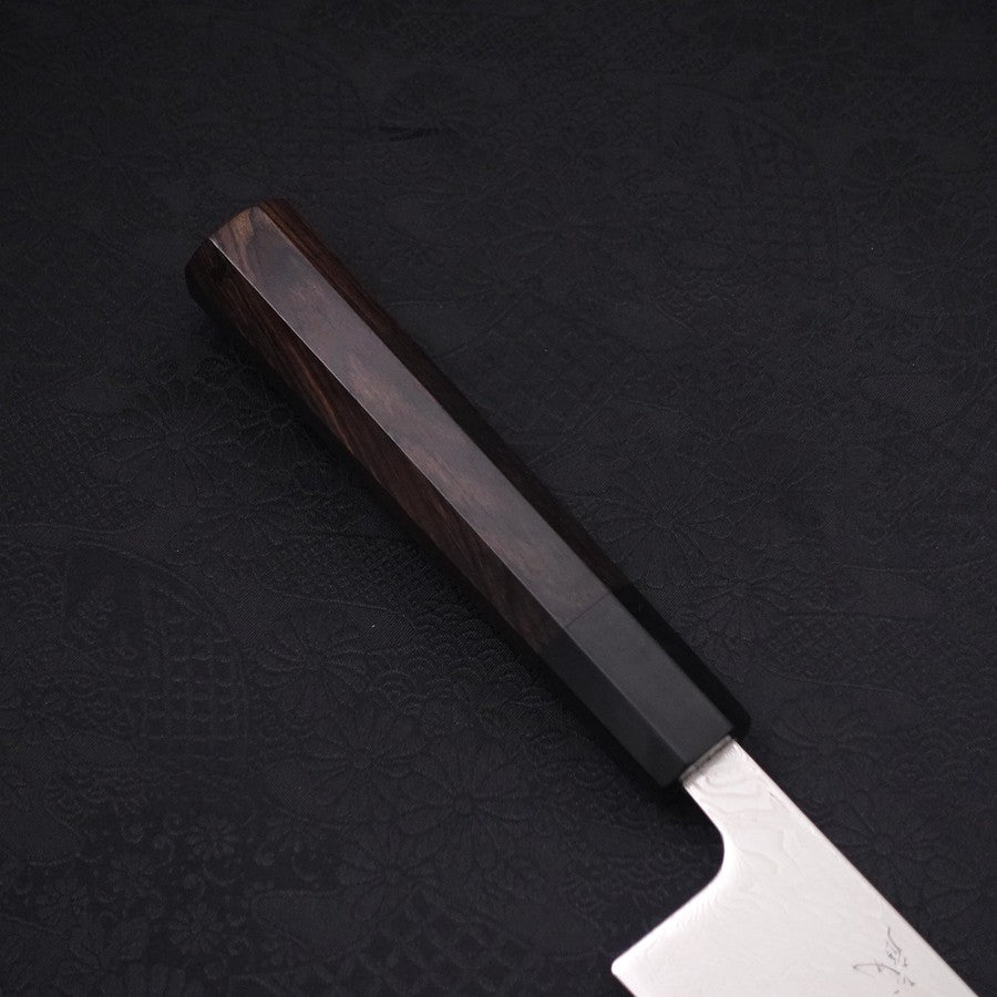 Kiritsuke SLD Wave Nickel Damascus Buffalo Ebony Handle 210mm