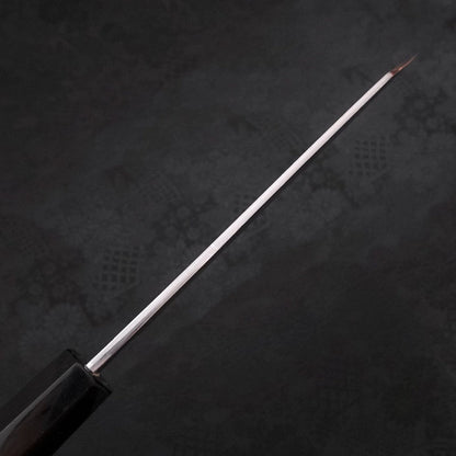 Kiritsuke Santoku Blue Steel #1 Kurouchi Suminagashi Buffalo Ebony Handle 170mm