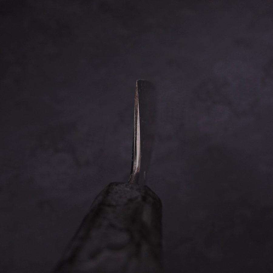 Kiritsuke Santoku Blue Steel #1 Suminagashi Black Ishime Handle 170mm