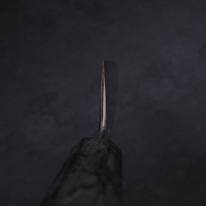 Kiritsuke Santoku Blue Steel #1 Suminagashi Black Ishime Handle 170mm