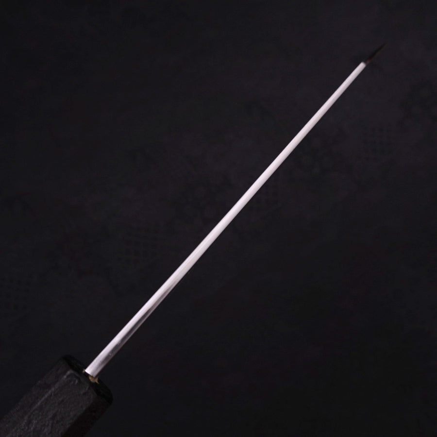 Kiritsuke Santoku Blue Steel #1 Suminagashi Black Ishime Handle 170mm