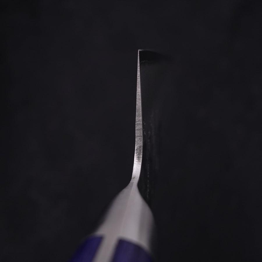 Kiritsuke Santoku Blue Steel #2 Nashiji Stainless Clad Western Handle 195mm