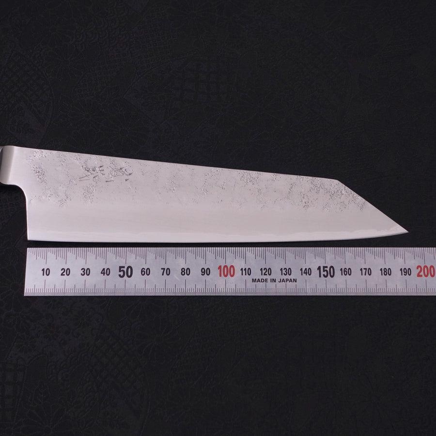 Kiritsuke Santoku Blue Steel #2 Nashiji Stainless Clad Western Handle 195mm