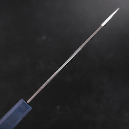 Kiritsuke Santoku Silver Steel #3 Nashiji Blue Maple Handle 180mm