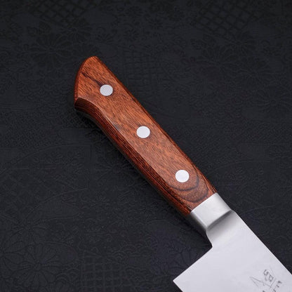Kiritsuke Santoku VG-5 Stainless Tsuchime Western Mahogany Handle 190mm