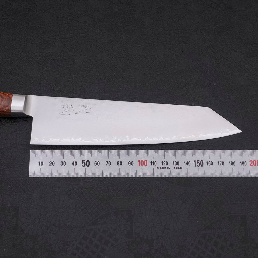 Kiritsuke Santoku VG-5 Stainless Tsuchime Western Mahogany Handle 190mm