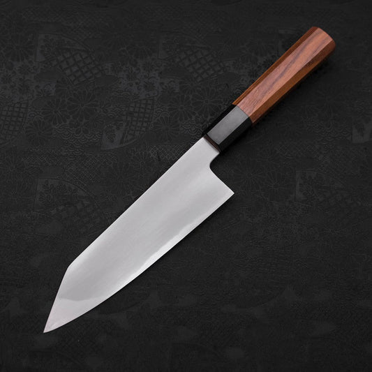 Kiritsuke Santoku White Steel #2 Kasumi Buffalo Teak Handle 180mm