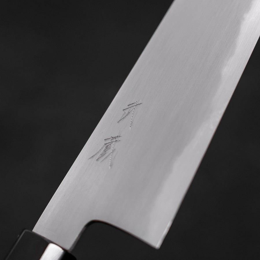 Kiritsuke Santoku White Steel #2 Kasumi Buffalo Teak Handle 180mm
