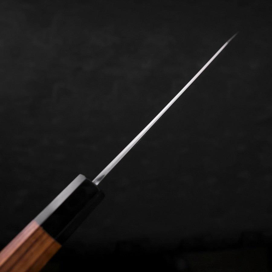 Kiritsuke Santoku White Steel #2 Kasumi Buffalo Teak Handle 180mm