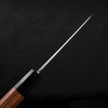 Kiritsuke Santoku White Steel #2 Kasumi Buffalo Teak Handle 180mm