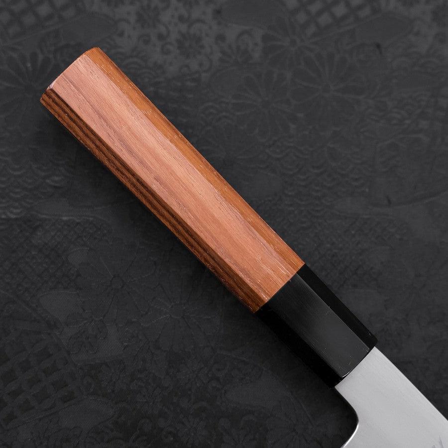 Kiritsuke Santoku White Steel #2 Kasumi Buffalo Teak Handle 180mm