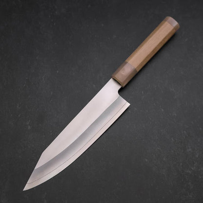 Kiritsuke Silver Steel #3 Bokashi Double Buffalo Capped Magnolia Handle 195mm