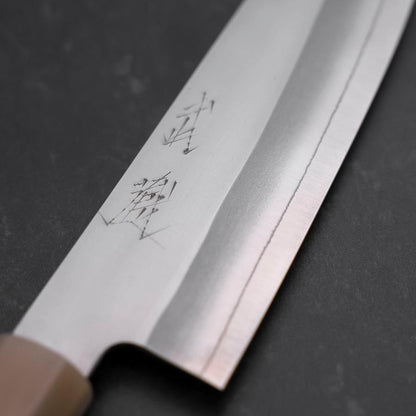 Kiritsuke Silver Steel #3 Bokashi Double Buffalo Capped Magnolia Handle 195mm