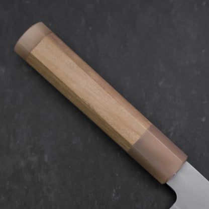 Kiritsuke Silver Steel #3 Bokashi Double Buffalo Capped Magnolia Handle 195mm