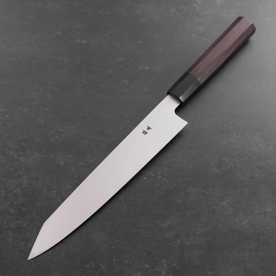 Kiritsuke Silver Steel #3 Polished Buffalo Ebony Handle 230mm