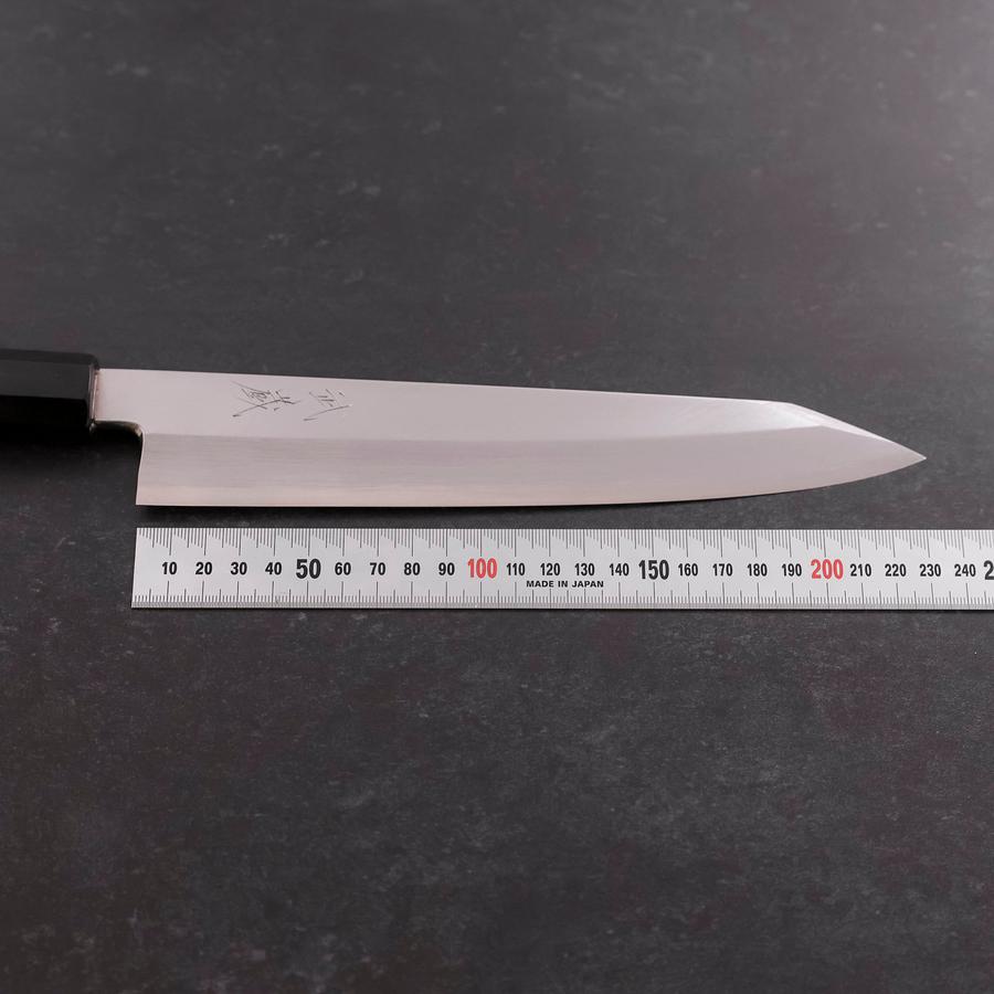 Kiritsuke Silver Steel #3 Polished Buffalo Ebony Handle 230mm