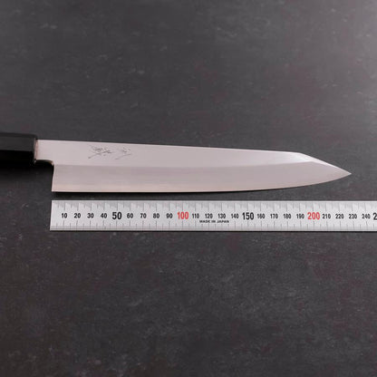 Kiritsuke Silver Steel #3 Polished Buffalo Ebony Handle 230mm