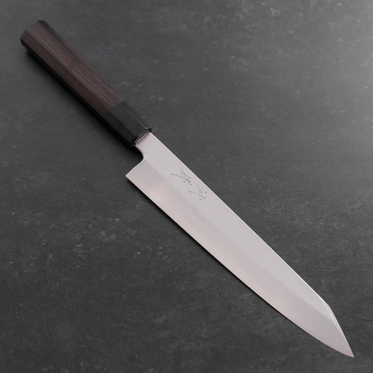 Kiritsuke Silver Steel #3 Polished Buffalo Ebony Handle 230mm