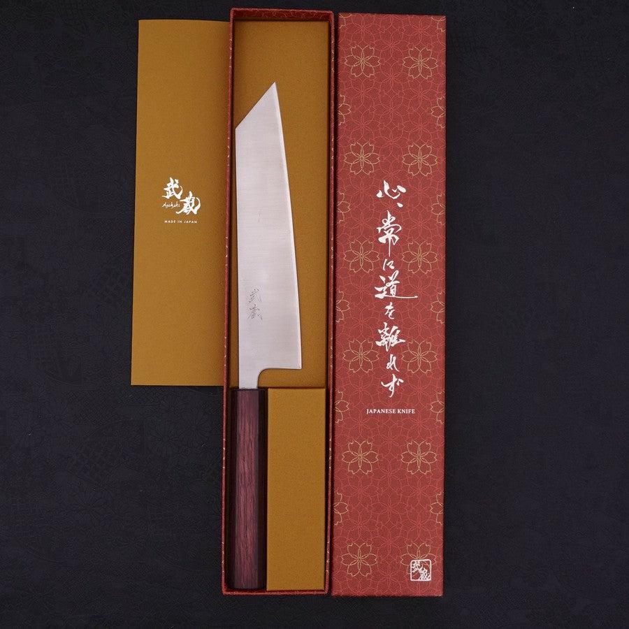 Kiritsuke Silver Steel #3 Polished Purple Urushi Handle 210mm