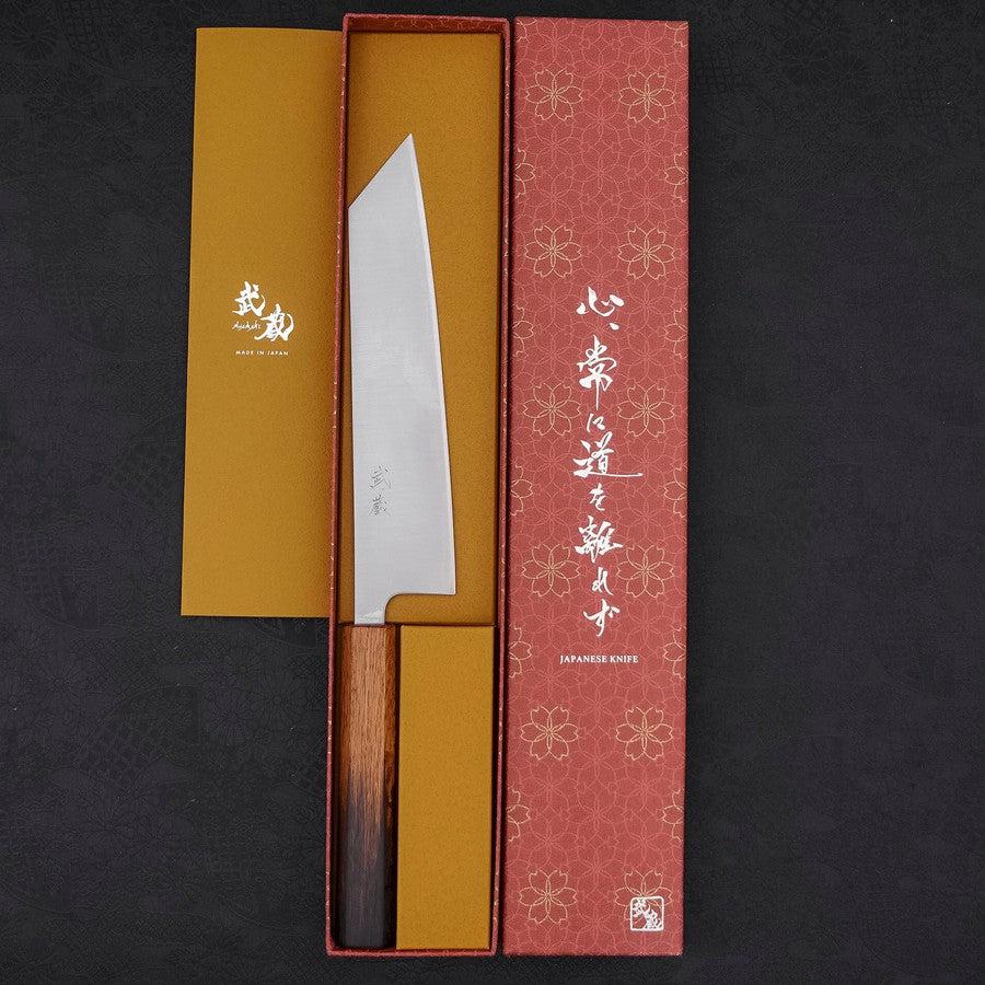 Kiritsuke Silver Steel #3 Polished Yaki Urushi Handle 210mm