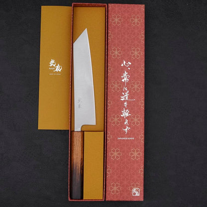 Kiritsuke Silver Steel #3 Polished Yaki Urushi Handle 210mm