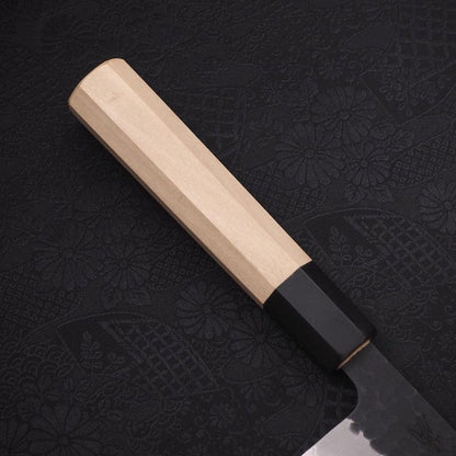 Kiritsuke Stainless Clad Blue Super Kurouchi Tsuchime Buffalo Magnolia Handle 240mm