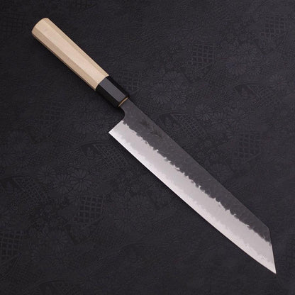 Kiritsuke Stainless Clad Blue Super Kurouchi Tsuchime Buffalo Magnolia Handle 240mm