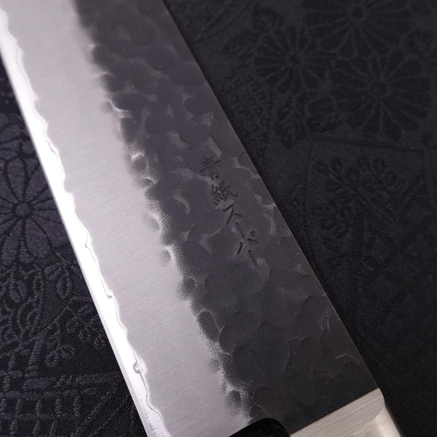 Kiritsuke Stainless Clad Blue Super Kurouchi Tsuchime Western Handle 210mm