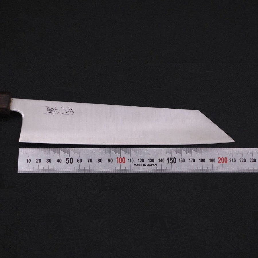 Kiritsuke Stainless Clad Blue Super Polished Sumi Urushi Handle 210mm