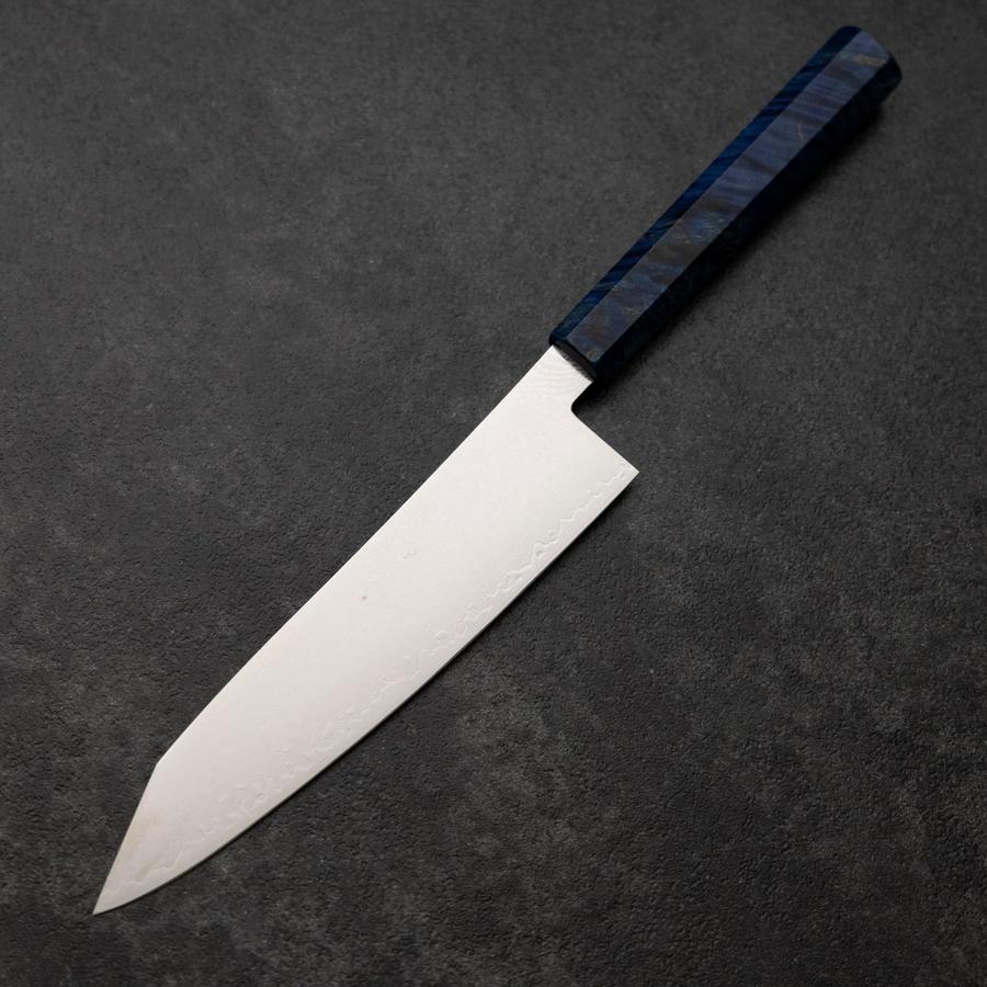 Kiritsuke VG-10 Damascus Blue Birch Handle 210mm (8.3”)-[Musashi]-[Japanese-Kitchen-Knives]