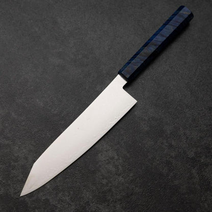 Kiritsuke VG-10 Damascus Blue Birch Handle 210mm (8.3”)-[Musashi]-[Japanese-Kitchen-Knives]