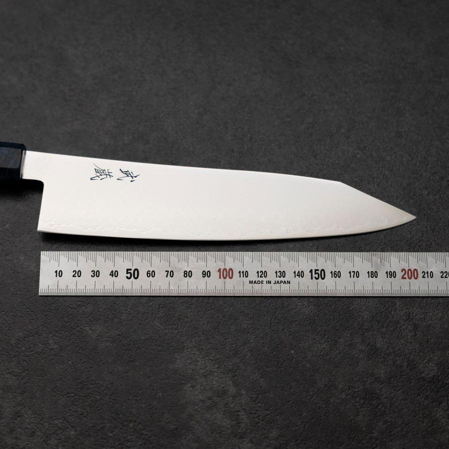 Kiritsuke VG-10 Damascus Blue Birch Handle 210mm (8.3”)-[Musashi]-[Japanese-Kitchen-Knives]