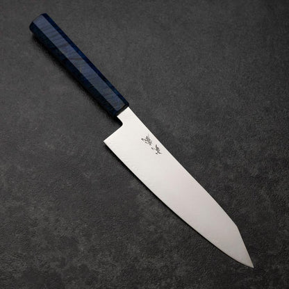 Kiritsuke VG-10 Damascus Blue Birch Handle 210mm (8.3”)-[Musashi]-[Japanese-Kitchen-Knives]