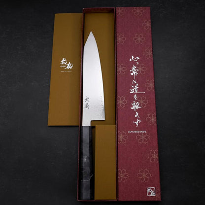 Kiritsuke VG-10 Damascus Blue Birch Handle 210mm