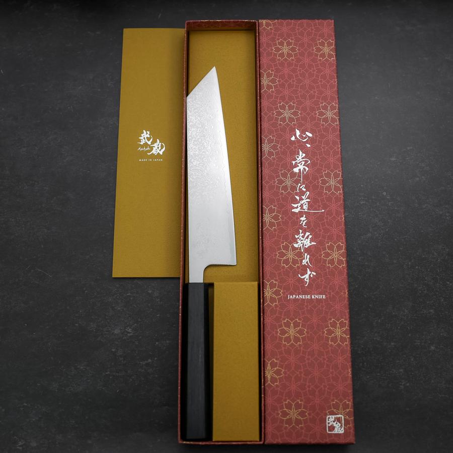 Kiritsuke VG-10 Damascus Dark Blue Urushi Handle 210mm