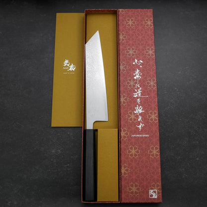 Kiritsuke VG-10 Damascus Dark Blue Urushi Handle 210mm