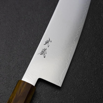Kiritsuke VG-10 Damascus Yellow Birch Handle 210mm (8.3”)-[Musashi]-[Japanese-Kitchen-Knives]