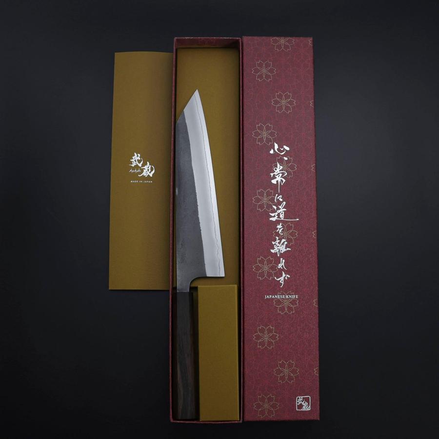 Kiritsuke White Steel #2 Kurouchi Nashiji Ashwood Handle 210mm