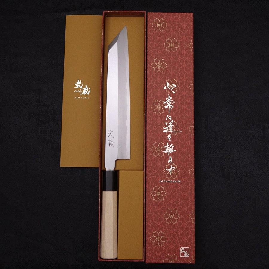 Kiritsuke White Steel #2 Kasumi Buffalo Magnolia Handle 240mm